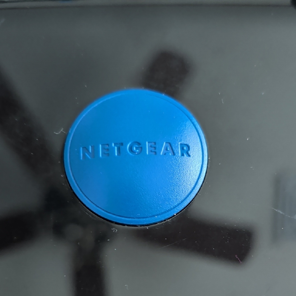 Netgear Black Router with Blue Highlight - Picture 2 of 7